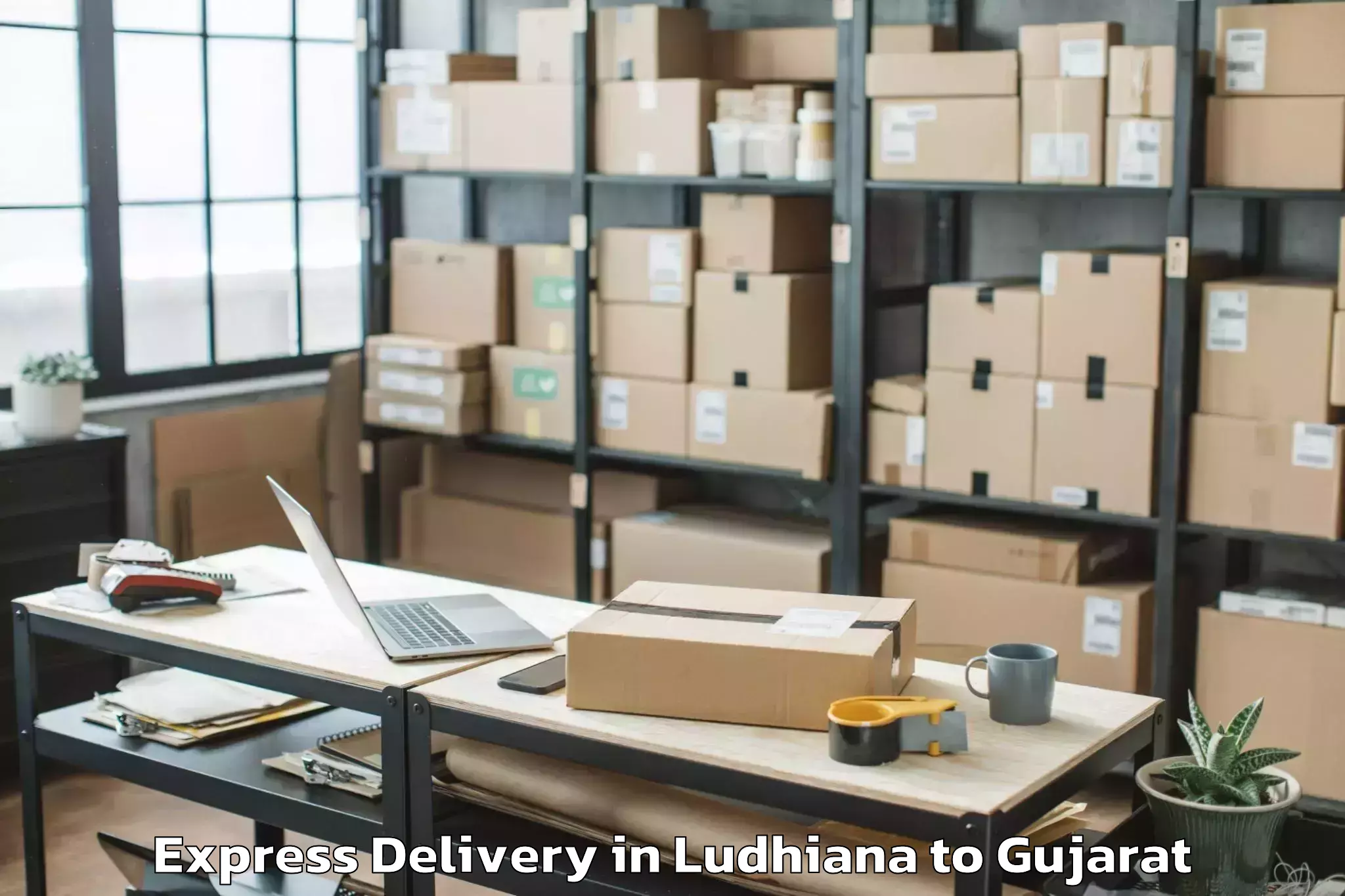 Leading Ludhiana to Kadi Express Delivery Provider